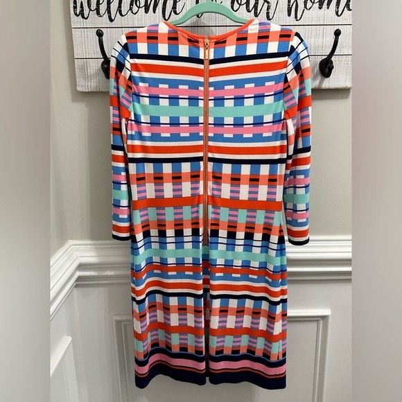 Eliza J Geometric Sheath Mini Dress sz 8 - Picture 6 of 8